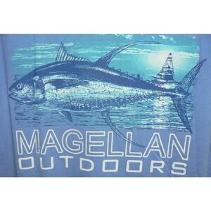 Magellan Outdoors Mens in Frame Short Sleeve Bluefin Tuna T-Shirt in Blue Medium